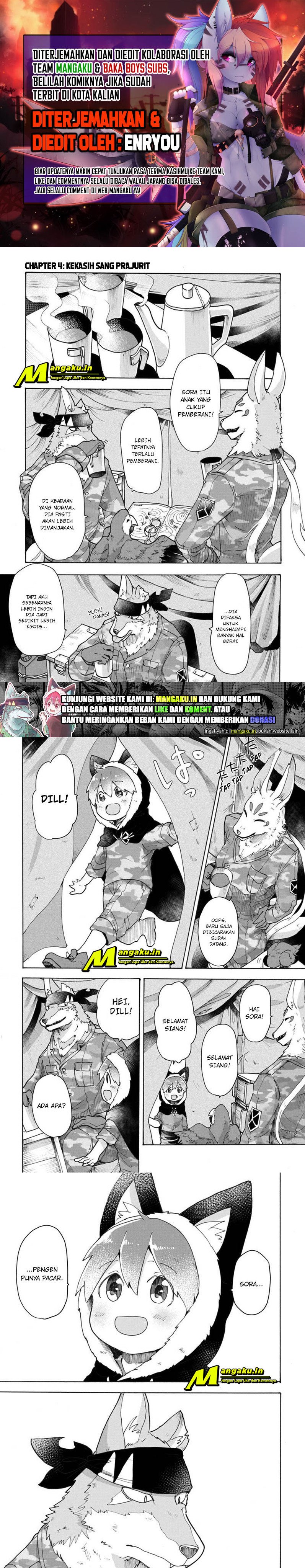 The Wolf Child Sora in the War Zone Chapter 04 Bahasa Indonesia